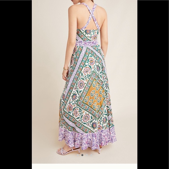 NWT Anthropologie Gabriella ruffled maxi dress - Picture 3 of 9
